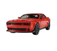 Coche a Escala Miniatura 1:32 For Dodge Challenger Hellcat Coche Colección Aleación Zinc Fundido A Presión A Escala Estática Modelo Decorativo Réplica De Coche Modelo(Red)