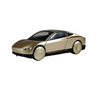 Coche a Escala Miniatura 1:32 For El Mini Coche For Tesla Robotaxi Modelo De Vehículo De Simulación De Aleación Colección De Adornos Decorativos Réplica De Coche Modelo(Gold)