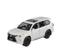 Coche a Escala Miniatura 1:32 For Lexus LX570 Mini Simulación Estática De Aleación Modelo De Casa Coche Colección De Adornos Creativos Réplica De Coche Modelo(White)