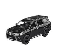 Coche a Escala Miniatura 1:32 For Lexus LX570 Mini Simulación Estática De Aleación Modelo De Casa Coche Colección De Adornos Creativos Réplica De Coche Modelo(Black)