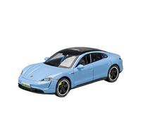 Coche a Escala Miniatura 1:32 For Porsche Taycan Mini Simulación Escala Estática Modelo De Coche De Aleación Modelo De Metal Exhibición Creativa Réplica De Coche Modelo(Blue)