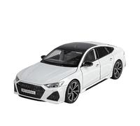 Coche a Escala Miniatura Adornos Decorativos For Coche Modelo De Casa Fundición A Presión De Aleación Zinc Escala Estática 1/18 For Audi RS7 Mini Réplica De Coche Modelo(White)