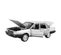 Coche a Escala Miniatura Adornos Decorativos For Volkswagen Santana Escala Estática Fundición A Presión Aleación Zinc Modelo For El Hogar Escala 1:24 Réplica De Coche Modelo(White)