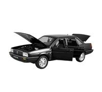 Coche a Escala Miniatura Adornos Decorativos For Volkswagen Santana Escala Estática Fundición A Presión Aleación Zinc Modelo For El Hogar Escala 1:24 Réplica De Coche Modelo(Black)