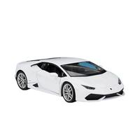 Coche a Escala Miniatura Mini Simulación Coche De Aleación A Escala 1:24 For Lamborghini Huracan LP610-4 Modelo De Metal con Adornos Creativos Réplica De Coche Modelo(White)