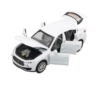 Coche a Escala Miniatura Mini Simulación Estática De Aleación De Coche A Escala 1:32 For Maserati Levante SUV Modelo De Metal, Exhibición Creativa Réplica De Coche Modelo(White)