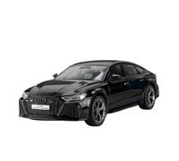 Coche a Escala Miniatura Réplica De Coche De Metal Fundido A Presión En Miniatura A Escala Estática For Audi RS7 Adornos Decorativos 1:24 Réplica De Coche Modelo(Black)