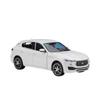 Coche a Escala Miniatura Simulación De For Maserati Levante SUV A Escala 1:24, Modelo De Coche De Aleación De Zinc Adornos Metal For Decoración. Réplica De Coche Modelo(White)