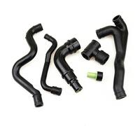 Coche AdmisióN Tubo Entrada Aire Kit De Manguera Ventilación Del Cárter Motor Accesorios Goma Para Automóvil Para Jetta Para MK4 1999-2002 2003 2004 2005 8 Unids/set Negro
