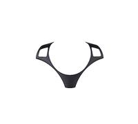Coche Ajuste Interior Embellecedor Marco Decorativo Para Botón Volante Coche, Para BMW Serie 3, E90, E92, E93, 2005-12, Serie 1, E82, E87, 2004-2011, X1, E84 Moldura Coche Interiores ( Color : Negro m