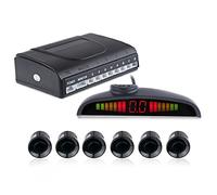 Coche Alarma Pantalla LED con 6 Sensores de aparcamiento copia de seguridad de marcha atrás Radar sistema sonido de voz sistema de alarma de alerta