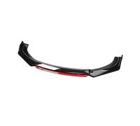 Coche Alerón Delantero Kit De Carrocería Universal Parachoques Delantero Coche Pala Frontal Brillante Alerón Difusor Debajo Los Labios, Accesorios Coche Piezas Automóvil Delantero Lip Spoiler(Red)