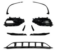 Coche Alerón Delantero para Benz W176 A200 A250 A45 para AMG Hatchback Sport 2016 2017 2018 9 Uds Parachoques Delantero Alerón Divisores Canards Vents(6)