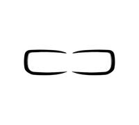 Coche Alerón Delantero para Serie 1 F20 F21 Sport 2012-2019 Cubierta Parachoques Delantero Cuchilla Viento ABS Brillante Embellecedor Luz Antiniebla(Gloss Black)