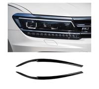 Coche Alerón Delantero Para VW Para Tiguan MK2 R Para Line T TDI 2017-2023 Faro Delantero Párpados Cejas Tiras Protectoras Pegatinas Kit Carrocería Alerón Spoiler(B Gloss Black)