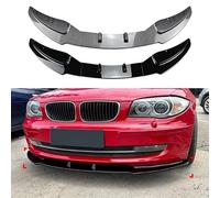 Coche Alerones Delantero para BMW 1 Series E81 E82 E87 E88 LCI Standard Edition 2008-2011, Delantera Lip Bumper Protector Splitter Spoiler Difusor Coche Accesorios,A/Black