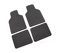 Coche Alfombra Protectora Alfombrillas Universales para El Suelo Coche Juego Completo Delantero Y Trasero Resistente Al Desgaste Interior Impermeable 4 Uds(4pcs Black Line)