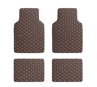 Coche Alfombra Protectora Universales Suelo Coche Alfombra Protectora Impermeable PU Juego Almohadillas Pies Delanteros Y Traseros Accesorios Repuesto Interiores 4 Uds(4pcs Yellow Line)