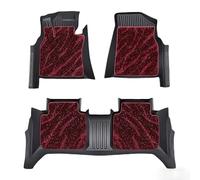Coche Alfombrillas para Hyundai Festa 2019-2023, Juego de Alfombrillas Antideslizantes Delanteras y Traseras de Cobertura Total Accesorios Interiores, B- (Burgundy) Starlight Carpet + TPE