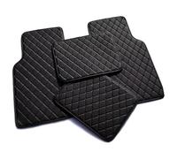 Coche Alfombrillas para Smart forfour 2015-2023, Automovil Alfombras Protección Cuero Impermeable Antideslizante Interiores Alfombra,Black