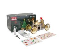 Coche alimentado por vapor que funciona, modelo de automóvil de metal de Navidad a vapor educación científica operativa, regalo coleccionable para adultos, regalo de Navidad prepreparado