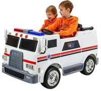 Coche Ambulancia 24V, 2 PLAZAS para NIÑOS, Blanco, RC Parental