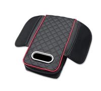 Coche Apoya Brazos Alfombrilla Protectora Universal Consola Central Coche Reposabrazos Grueso Caja Cojín Espuma Viscoelástica Reposabrazoson Bolsillo Pañuelos Reposabrazos Central Caja(Black-Red)