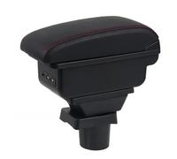 Coche Apoya Brazos Reposabrazos Para Kia Para Picanto Caja Almacenamiento Reposabrazos Reposabrazos Consola Central Accesorios Modificación Puerto USB Reposabrazos Central Caja(A-Black red line)