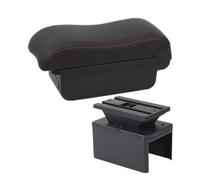 Coche Apoyabrazos Para Seat Para Leon Para Mk2 Reposabrazos Caja De Almacenamiento, Consola Central, Piezas De Actualización, Accesorios Apoya Brazos Coche Consola(A red line No USB)