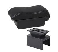 Coche Apoyabrazos Para Seat Para Leon Para Mk2 Reposabrazos Caja De Almacenamiento, Consola Central, Piezas De Actualización, Accesorios Apoya Brazos Coche Consola(B white line 3USB)