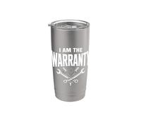 Coche automotriz divertido técnico mecánico I Am The Warranty Vaso térmico de acero inoxidable de doble pared