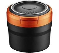 Coche Bandeja de Ceniza para Dodge Viper SRT-10 SRT10 2003-2011, Desmontable Portátil Gran Capacidad con Tapa Absorbe Humo Luz LED Cenicero,Orange