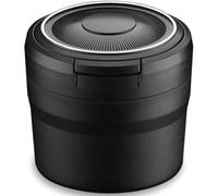 Coche Bandeja de Ceniza para Dodge Viper SRT Viper 2012-2018, Desmontable Portátil Gran Capacidad con Tapa Absorbe Humo Luz LED Cenicero,Black