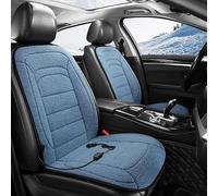 Coche Calentado Cojin Asiento para Cadillac CT4 Luxury CT4 Sport CT4 V, Suave Cómoda Antideslizante Invierno Funda de Asiento Accesorios,2 Piece Set-Blue