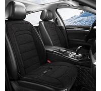Coche Calentado Cojin Asiento para Cadillac XT4 Luxury XT4 Premium Luxury XT4 Sport, Suave Cómoda Antideslizante Invierno Funda de Asiento Accesorios,2 Piece Set-Black
