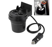 Coche cargador de teléfono, 5V 1A + 2.4A dos puertos USB y dos cigarrillos encendedor del coche del zócalo del cargador de coche con la función del sostenedor FreeLeben