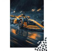 Coche Carrera Lluvia Paquete Movimiento dinámico Rompecabezas Cartón Reciclado 1000 Piezas, Descompresión, Regalo Personalizado, Decoración Pared, Ocio Interior 70x50cm/1000pcs