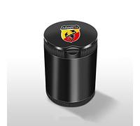Coche Ceniceros para Abarth Portátil Portavasos Antiolores Cenicero Con Tapa Creativo LED luz Multifunctional Ashtray,Blackstyle
