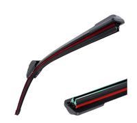 Coche Cepillo Parabrisas Limpiaparabrisas universales, 1 unidad, limpiaparabrisas de goma doble en forma de J/U para reemplazo de limpieza de vidrio delantero del coche(22inch (550mm))