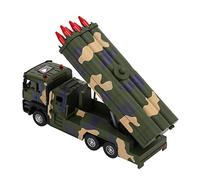 Coche Cohete de Juguete con Retroceso 1/50, Modelo de Vehículo Militar Duradero con Sonido y Luz para Niños