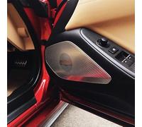 Coche Columna Delantera Coche Bocina Techo Capó Cubierta Altavoz Marco Decorativo Para Mazda MX-5 MX 5 RF MX5 ND 2016-2022 JUNOOS(Plata)