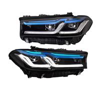 Coche Compatible for BMW G30 2018-2022 M5 LCI tipo faros DRL L-ED bombilla Bi Xenon luces antiniebla accesorio for coche G38 lámpara de cabeza(2021-2022 year)