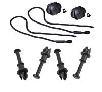 coche cordón Compatible Con VW Para Rabbit 2006-2009, Para Golf Mk5 Mk6 2006-2013, Correa Para Bandeja Trasera, Cordón Para Maletero, Hebilla Para Mesa, 1K6863447 A(4Pcs Clips 2Pcs Cords)