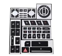 coche Cubierta botón Compatible Con A4 Para B6 Para B7 2000-2008 Pegatina Reparación Kit Botones Para El Interruptor Elevalunas Para El Panel Del Salpicadero Alarma ESP Climatizador(Size1)