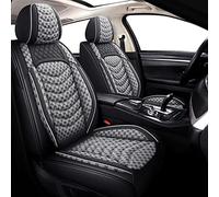 Coche Cubiertas Asientos 1 Juego De Fundas Lino para Asiento Coche para TT Mk1 Mk2 Q7 2007 A4 B7 B8 para Avant A6 C5 100 C4 A1 A3 A5 para Sportback 2006 4f(Black Gray,Standard)
