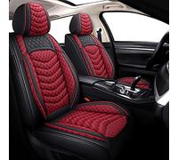 Coche Cubiertas Asientos 1 Juego De Fundas Lino para Asiento Coche para TT Mk1 Mk2 Q7 2007 A4 B7 B8 para Avant A6 C5 100 C4 A1 A3 A5 para Sportback 2006 4f(Negro Rojo,Standard)