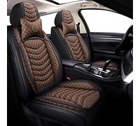 Coche Cubiertas Asientos 1 Juego De Fundas Lino para Asiento Coche para TT Mk1 Mk2 Q7 2007 A4 B7 B8 para Avant A6 C5 100 C4 A1 A3 A5 para Sportback 2006 4f(Black Coffee,Deluxe a)