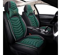 Coche Cubiertas Asientos 1 Juego De Fundas Lino para Asiento Coche para TT Mk1 Mk2 Q7 2007 A4 B7 B8 para Avant A6 C5 100 C4 A1 A3 A5 para Sportback 2006 4f(Verde Negro,Deluxe a)