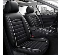 Coche Cubiertas Asientos Funda De Asiento Coche Cuero PU para Delantero + Trasero para Jeep para Brújula para Grand Cherokee WK para Commander para Wrangler Jk(Black White 5 Seat,B)