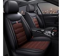 Coche Cubiertas Asientos Funda De Cuero para Asiento Coche para A3 8p 8l para Sportback A4 B7 para Avant B5 B8 A6 C7 para A5 para C5 100 C4 Q5(Black Brown Front+Rear)